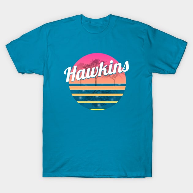 Hawkins - Retro Stranger Things T-Shirt by ScruffyTees